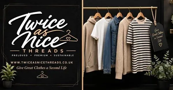Twice as Nice Threads clothing rail and branding